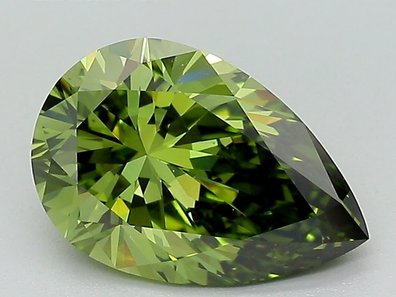 Green lab-grown diamond
