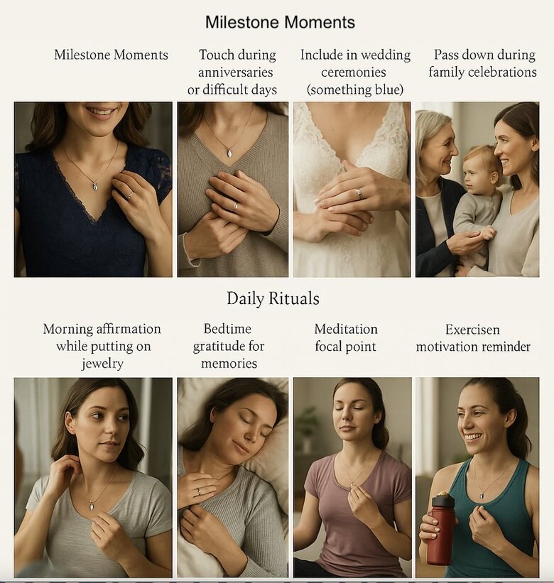 Lifestyle shots showing diamonds worn during various activities