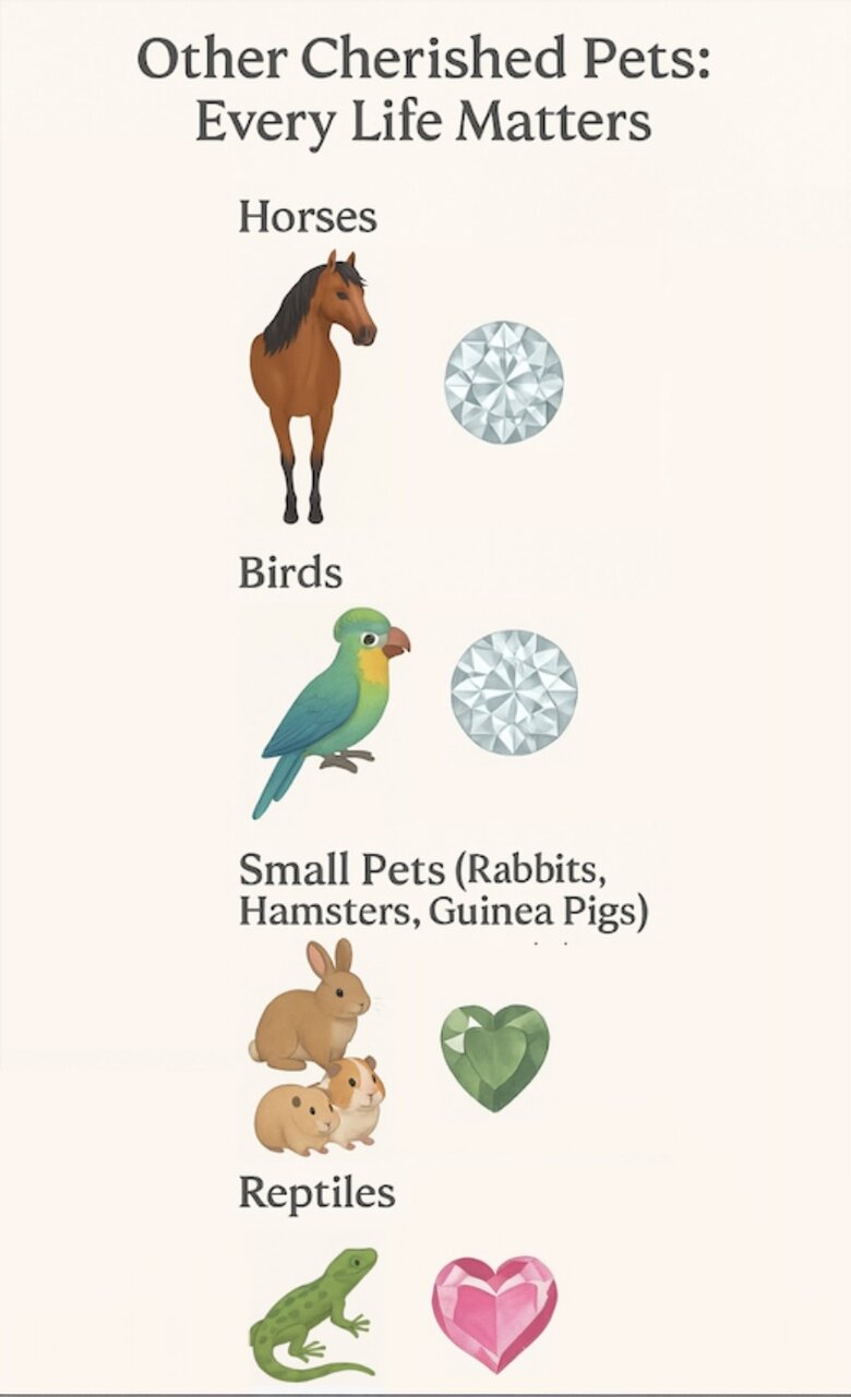 pet diamond types with appropriate diamond suggestions