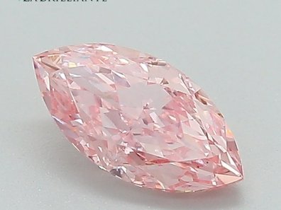 Marquise 0.72 Ct. Fancy Intense Pink VS1 Lab-Grown Diamond