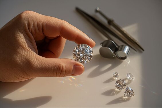 Image: Fire vs Brilliance Trade-off Diagram - Visual demonstration of how different crown and pavilion angle combinations affect light dispersion and brilliance intensity