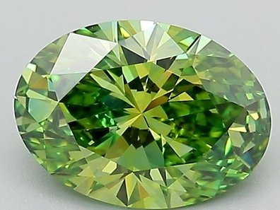 Green lab-grown diamond