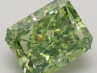 Green lab-grown diamond