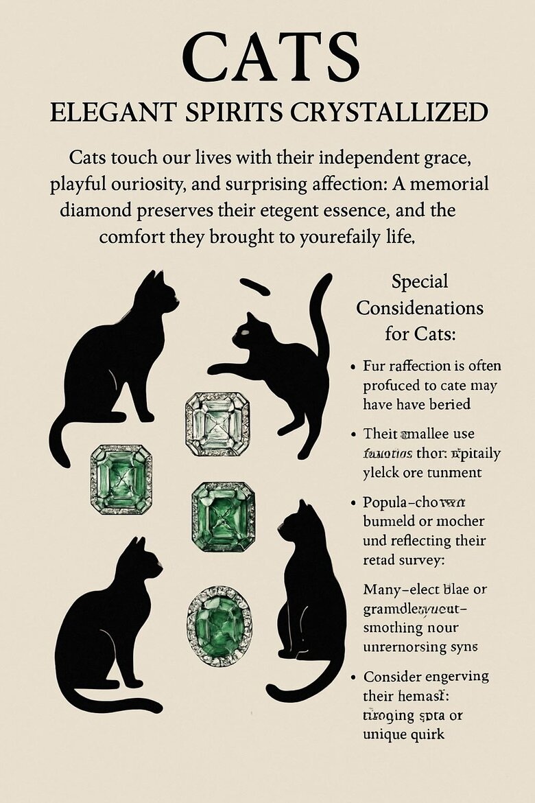 Elegant cat silhouettes paired with sophisticated diamond settings