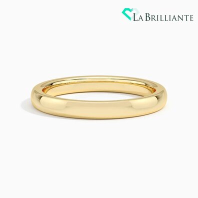 2.5mm Comfort Fit Wedding Ring in 14K Yellow Gold
