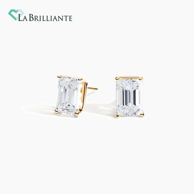 Emerald Lab Diamond Stud Earrings (1 1/2 ct. tw.) in 14K Yellow Gold