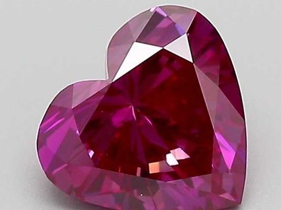 Heart 1.04 Ct. Fancy Vivid Purple VS1 Lab-Grown Diamond