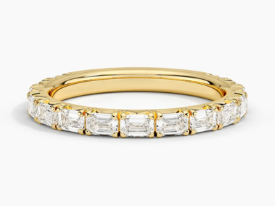 Nathalie Emerald Cut Lab Diamond Ring (78 ct. tw.) in 18K Yellow Gold