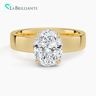 Peyton 4mm Solitaire Ring in 18K Yellow Gold