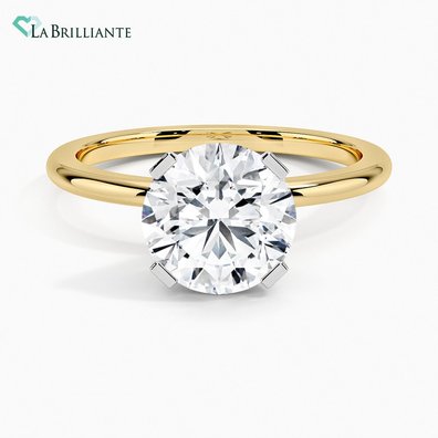 Melinda Solitaire Engagement Ring in 18K Yellow Gold