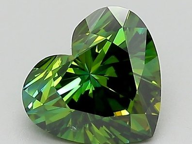 Green lab-grown diamond