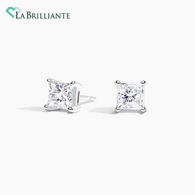 Princess Lab Diamond Stud Earrings (1 ct. tw.) in 14K White Gold