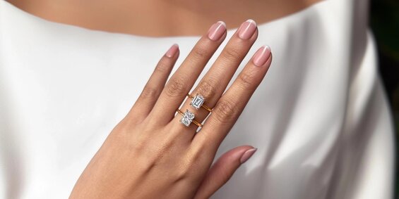 Emerald vs Radiant Cut engagment rings