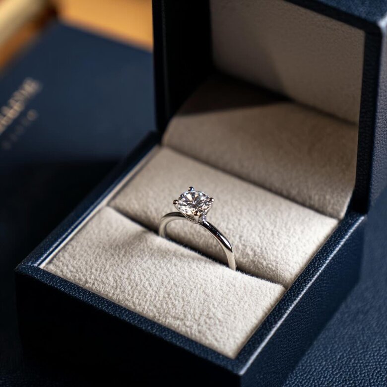 Сustom ring in elegant presentation box