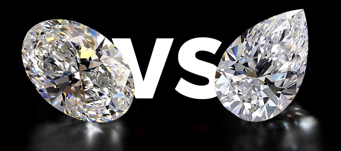 Pear and Oval Cut Lab-Grown Diamonds