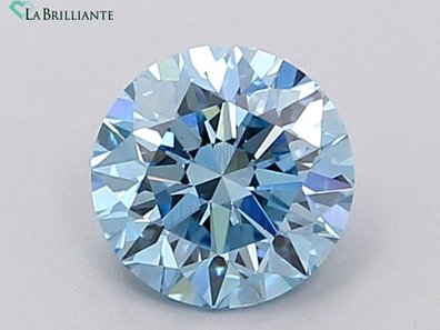 Round 0.65 Ct. Fancy Vivid Blue VS1 Lab-Grown Diamond