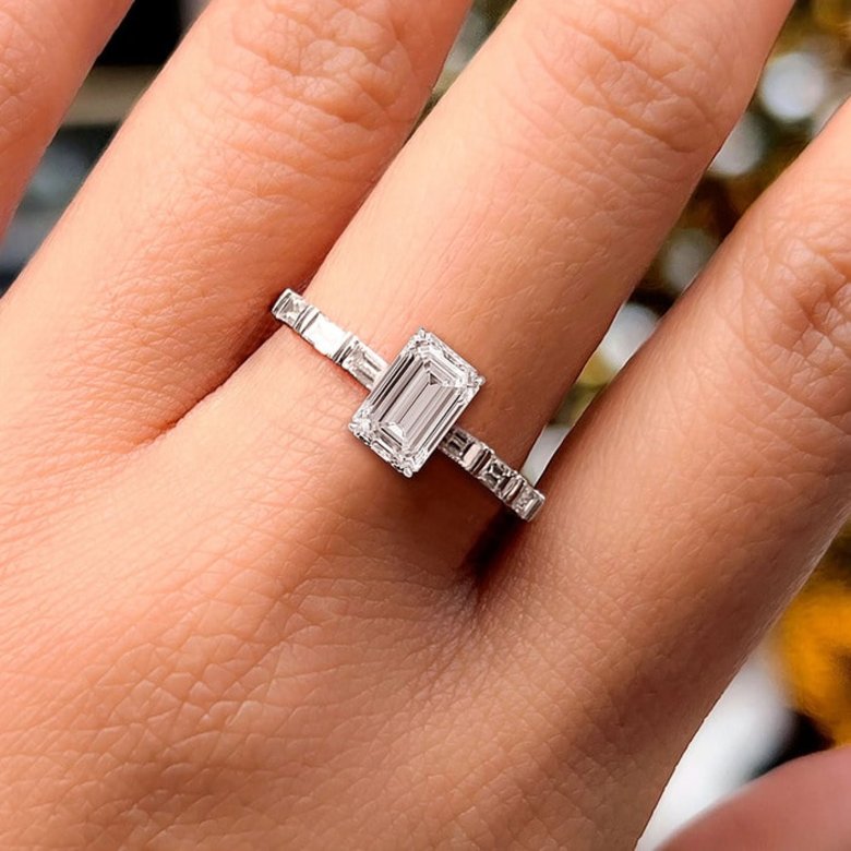 Diamants de culture taille baguette